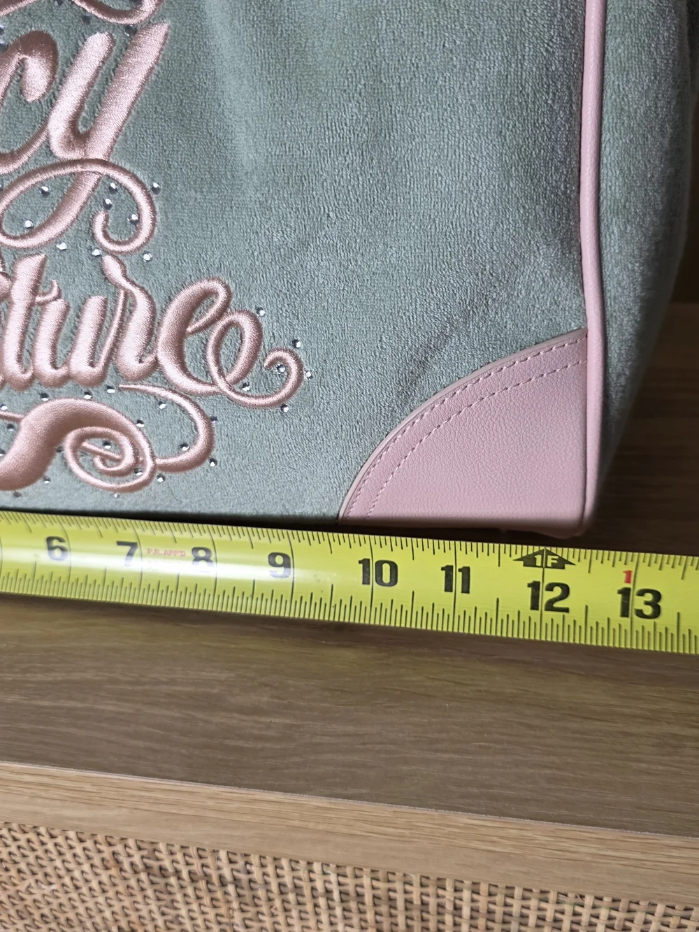 Juicy Couture Sugar Rush Tote Frosry Green and Pink Tote with Ice Cream Charm